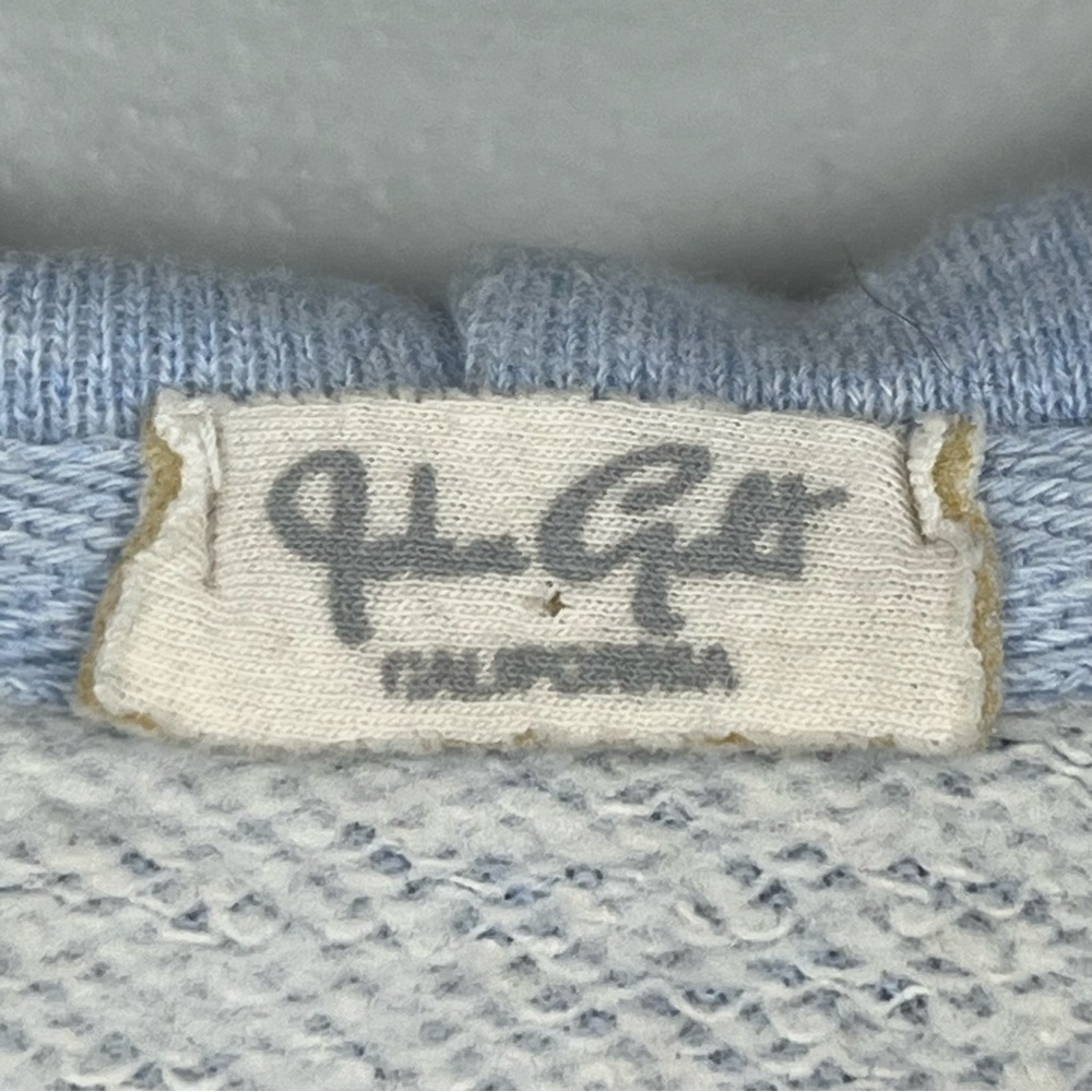 John Galt blue cropped full zip sweatshirt hoodie cotton poly jacket, OS. - Picture 7 of 8